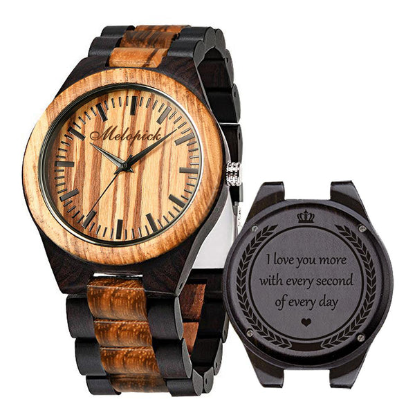Engraved Wooden Watch For Her