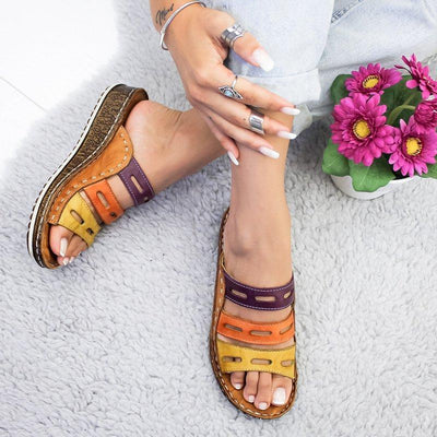 melopick.com -Tri - Color Comfy Bunion Corrector Orthopedic Sandal Shoe