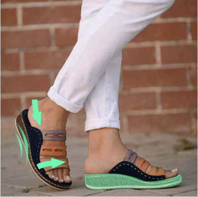melopick.com -Tri - Color Comfy Bunion Corrector Orthopedic Sandal Shoe
