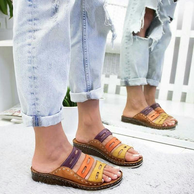 melopick.com -Tri - Color Comfy Bunion Corrector Orthopedic Sandal Shoe